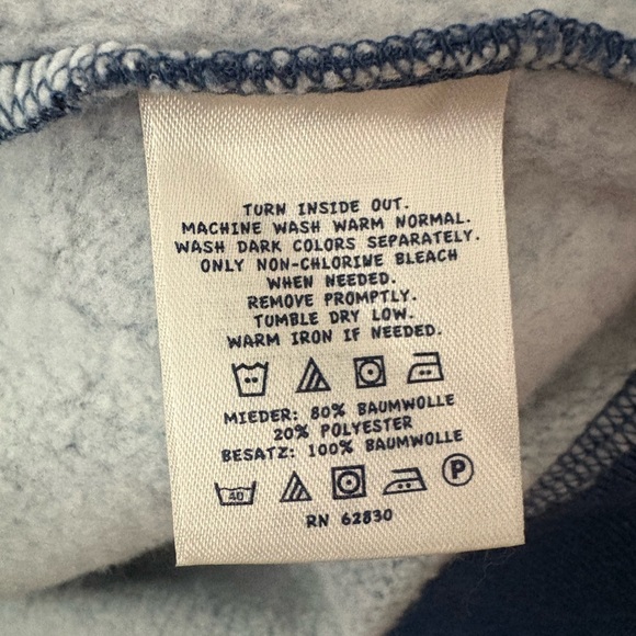 Lands’ End Kids Navy Blue Quarter Zip Size M - Picture 7 of 7